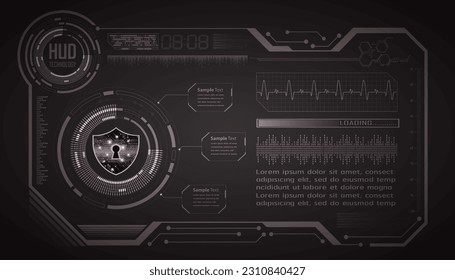 hud cyber circuit future technology concept background