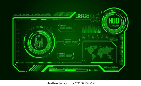 hud cyber circuit future technology concept background