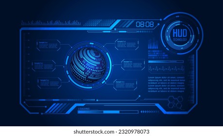 hud cyber circuit future technology concept background