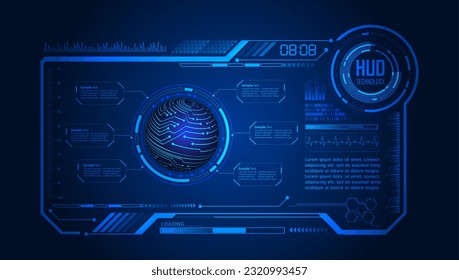 hud cyber circuit future technology concept background