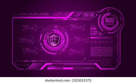 hud cyber circuit future technology concept background