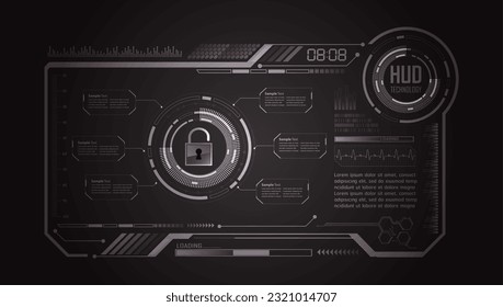 hud cyber circuit future technology concept background