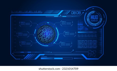 hud cyber circuit future technology concept background