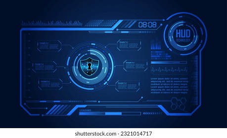 hud cyber circuit future technology concept background
