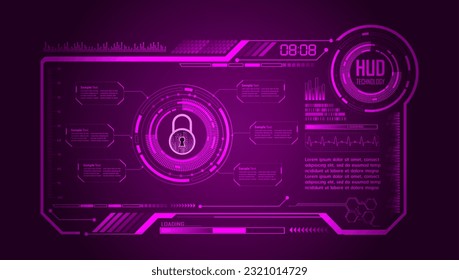 hud cyber circuit future technology concept background