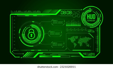 hud cyber circuit future technology concept background