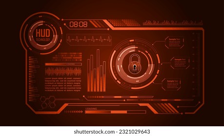 fondo del concepto de tecnología futura de hud cyber-circuito