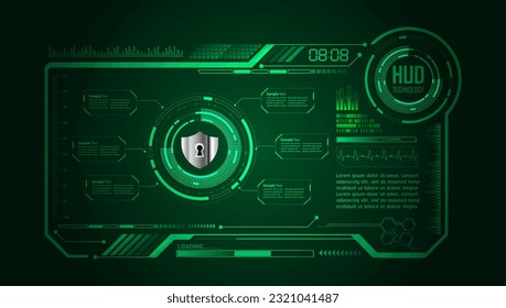 fondo del concepto de tecnología futura de hud cyber-circuito