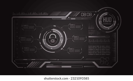 hud cyber circuit future technology concept background