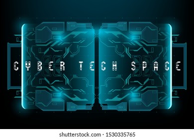 HUD Cyber tech space. Futuristic HUD background