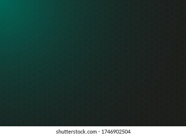 HUD dark green background with thin hexagon grid and dots. Design for science theme, artifical intelligence, neural network and hi-tech. Vector