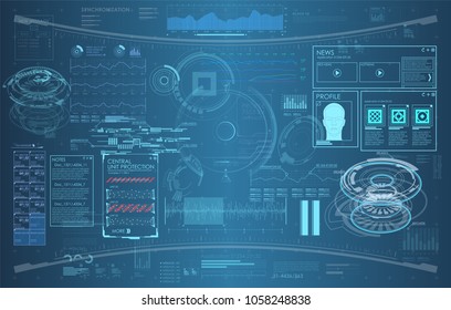 HUD dashboard abstract  background.