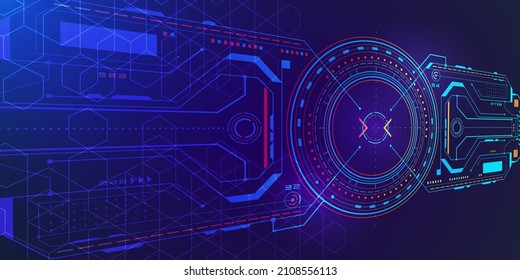 HUD diseño de pantalla de interfaz digital futurista .Tecnología digital .Ilustración vectorial.