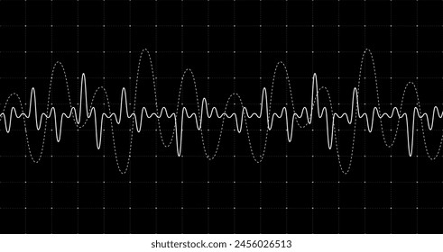 HUD digital futuristic user interface audio equalizer. Sci Fi high tech music sound wave screen. GUI or FUI cyber radio monitor dashboard black panel. Head up display UI infographic frequency graph