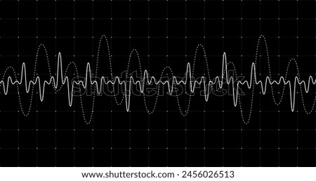 HUD digital futuristic user interface audio equalizer. Sci Fi high tech music sound wave screen. GUI or FUI cyber radio monitor dashboard black panel. Head up display UI infographic frequency graph