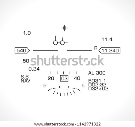 HUD display - jet fighter flight nawigation system