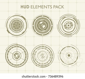 Hud elements pack. Vector art