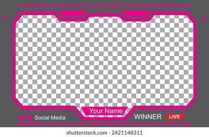 HUD elements set overlay stream transparent background, cinema, film, video conferencing, 16:9 rasio
