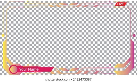 HUD elements set overlay stream transparent background, cinema, film, video conferencing, 16:9