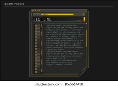 HUD elements for UI UX design. 