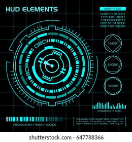 HUD Elements. Vector illustration