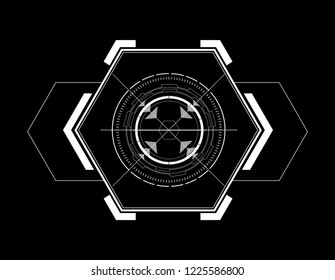 Hud elements,graph.Vector illustration.Head-up display elements for the web.