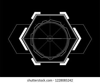 Hud elements,graph.Vector illustration.Head-up display elements for the web.