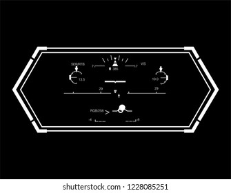 Hud elements,graph.Vector illustration.Head-up display elements for the web.