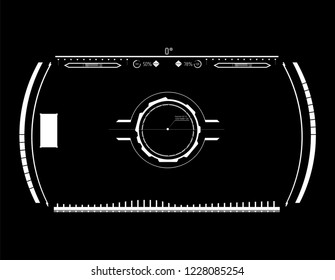 Hud elements,graph.Vector illustration.Head-up display elements for the web.