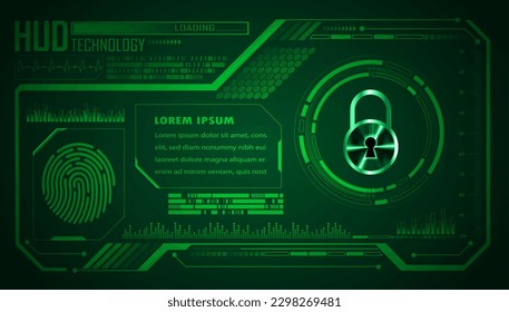 hud Finger print security future technology concept background