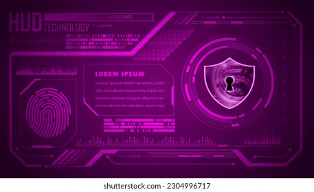 hud Finger print security future technology concept background