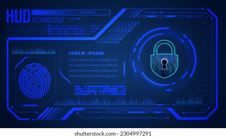hud Finger print security future technology concept background