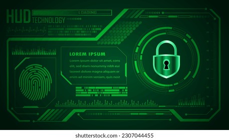 hud Finger print security future technology concept background