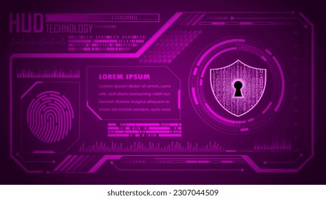 fondo de concepto de tecnología futura de seguridad de impresión de hud Finger