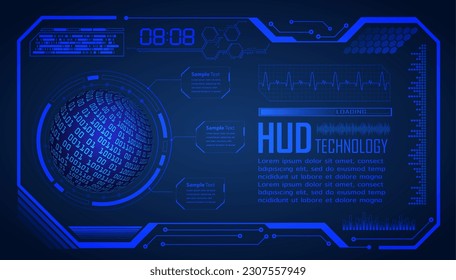 hud finger print  world cyber circuit future technology concept background