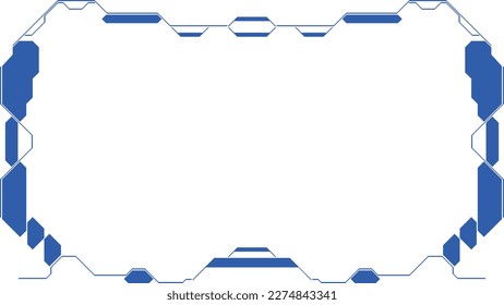 HUD Frame Blue like Sci-Fi