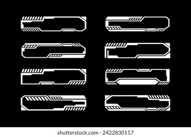 Hud frame elements futuristic game target borders scifi