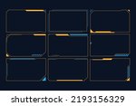 Hud frame futuristic game target borders scifi empty banners