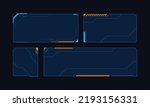Hud frame futuristic game target borders scifi empty banners
