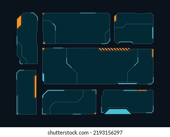 Hud Frame Futuristic Game Target Borders Scifi Empty Banners