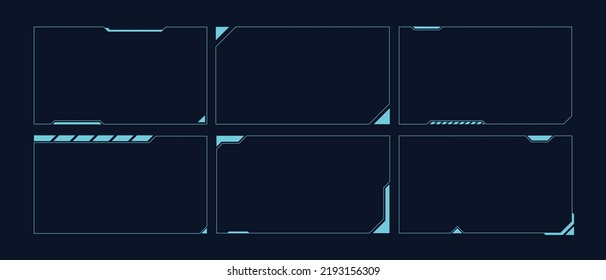 Hud Frame Futuristic Game Target Borders Scifi Empty Banners