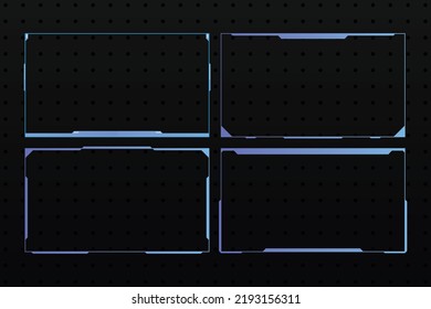 Hud frame futuristic game target borders scifi empty banners