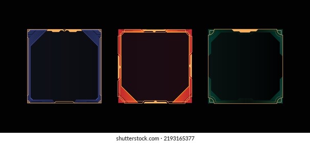 Hud frame futuristic game target borders scifi empty banners for text