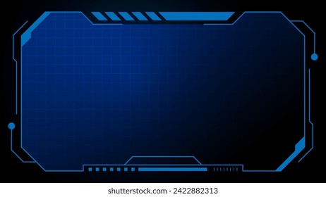 Marco hud. Marco de flujo de juego. Fondo abstracto de la interfaz de usuario HUD.
