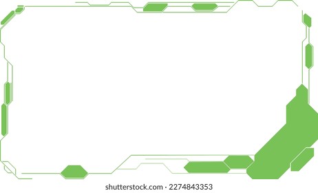 HUD Frame Green like Sci-Fi