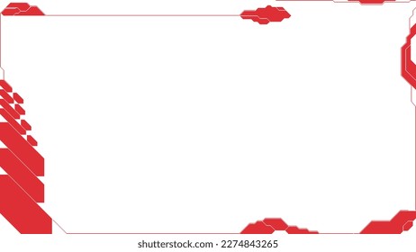 HUD Frame Red wie Sci-Fi