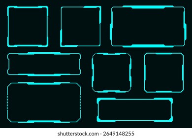 HUD frame screen futuristic digital interface contol panel