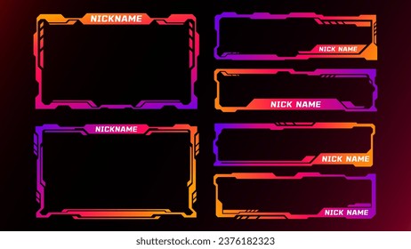 Hud frames futuristic frame. gradient Futuristic text frame. scifi frame hud. gradient hud futuristic frame. scifi digital screen border.