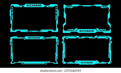 Hud frames futuristic frame. Futuristic text frame. hud futuristic frame. scifi digital screen border. geometric square frame set modern technology futuristic interface hud.