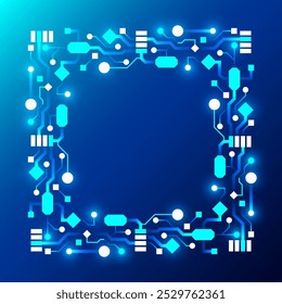 Hud frames futuristic text box Border frame SciFi digital screen hologram panel Empty banners for text Vector illustration